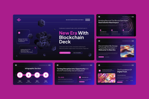 区块链技术创业融资计划书Keynote模板 - 顶尖PPT