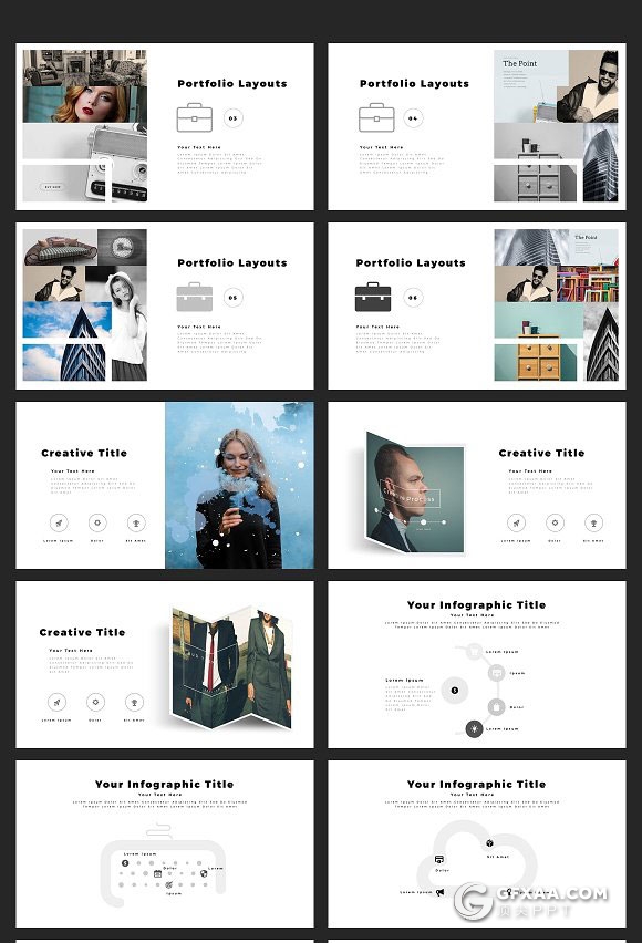 132页简约大气公司团队介绍图片展示PPT模板 - 顶尖PPT