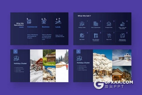 56页房地产营销推广PPT模板7种配色主题 - 顶尖PPT