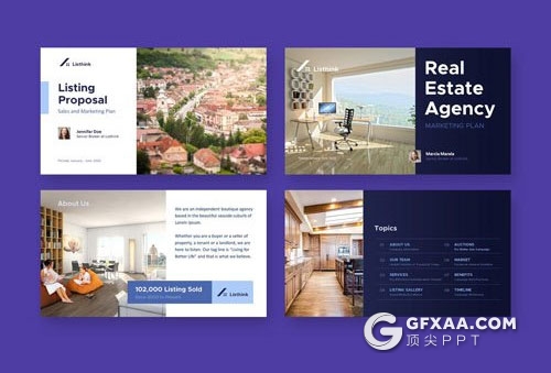 56页房地产营销推广PPT模板7种配色主题 - 顶尖PPT