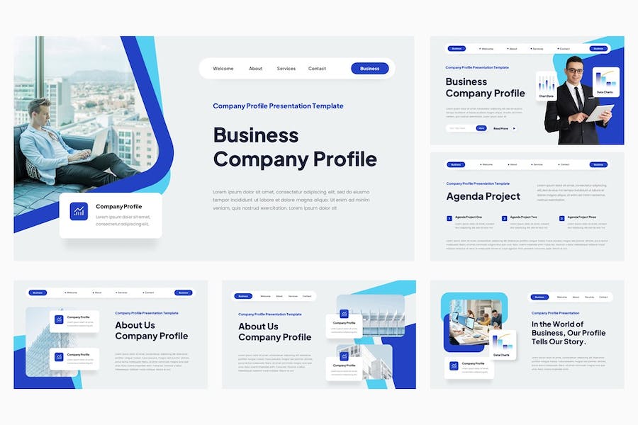 企业公司简介商务介绍PPT模板 - 顶尖PPT