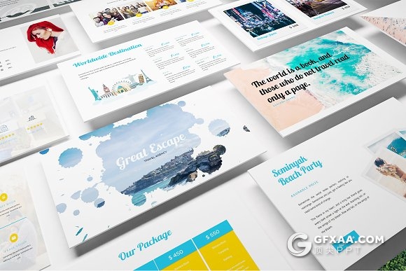 96页旅游社旅游公司介绍风景展示PPT模板 - 顶尖PPT