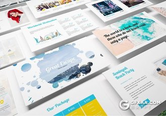 96页旅游社旅游公司介绍风景展示PPT模板 - 顶尖PPT