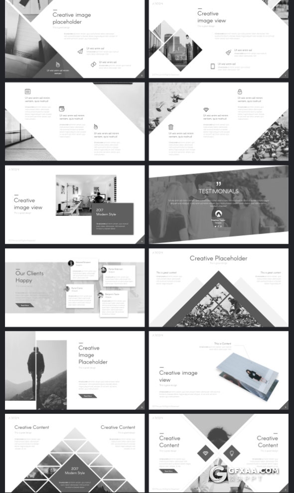 67页11种配色精致设计风格多用途PPT模板 - 顶尖PPT