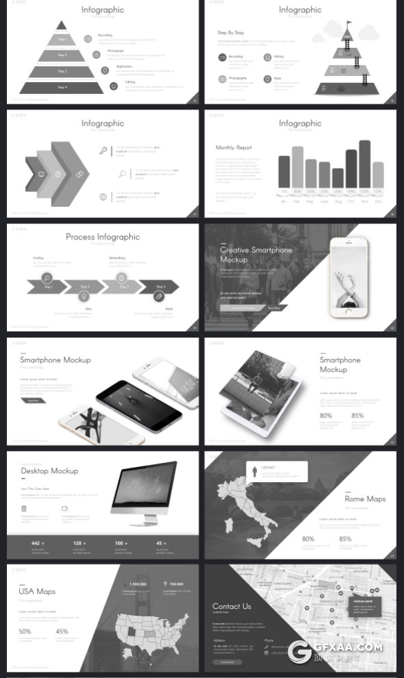 67页11种配色精致设计风格多用途PPT模板 - 顶尖PPT