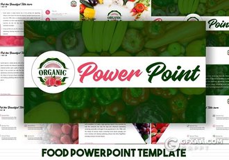 27页食物展示PPT模板60多种XML配色文件 - 顶尖PPT
