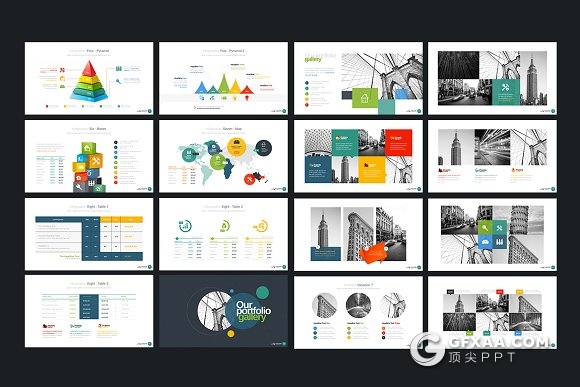 75页房地产建筑行业keynote模板7种配色主题 - 顶尖PPT