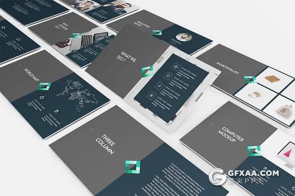 54页创意商务谷歌公司PPT模板 - 顶尖PPT