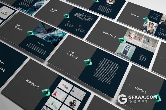 54页创意商务谷歌公司PPT模板 - 顶尖PPT