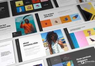 89页公司介绍作品展示PPT模板 - 顶尖PPT