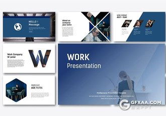 40页工作报告业务展示通用PPT模板 - 顶尖PPT