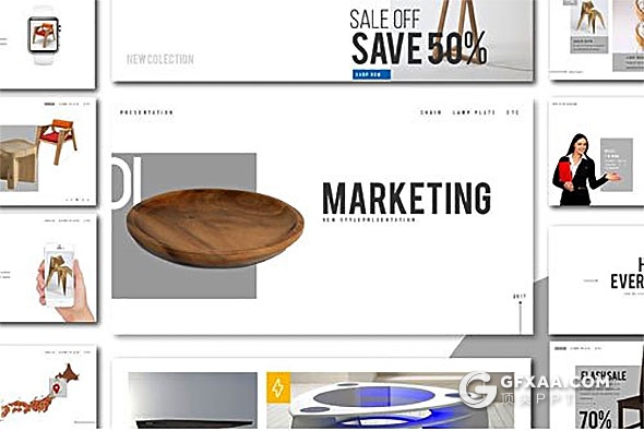 17页家具用品营销推广展示PPT模板 - 顶尖PPT