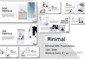 100多页极简风格摄影图片展示keynote模板 - 顶尖PPT