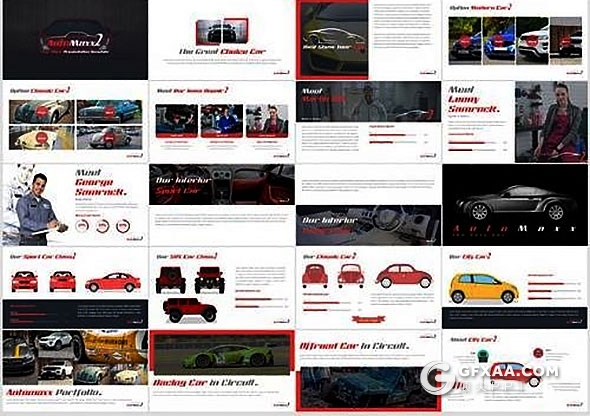 32页卡通风格汽车制作工艺keynote模板 - 顶尖PPT