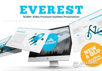 150页商务风格大图形统计汇报keynote模板30种配色 - 顶尖PPT