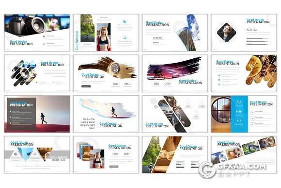 150页创意设计图片作品展示PPT模板 - 顶尖PPT