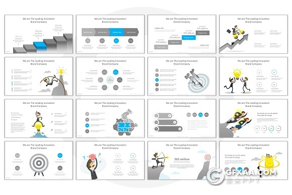 150页创意设计图片作品展示PPT模板 - 顶尖PPT