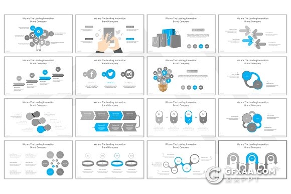 150页创意设计图片作品展示PPT模板 - 顶尖PPT