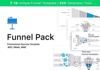26页漏斗图形锥形图形20种配色keynote模板 - 顶尖PPT