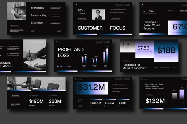 年度财务业绩报告总结PPT模板 - 顶尖PPT