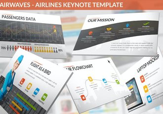 航空公司品牌宣传展示方案Keynote模板 - 顶尖PPT