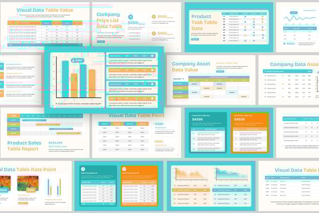 数据可视化统计表格展示PPT模板 - 顶尖PPT