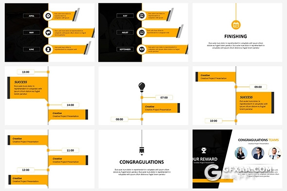 91页黄色系团队介绍商务通用PPT模板 - 顶尖PPT