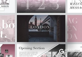 143页伦敦时尚杂志风格PPT模板 - 顶尖PPT