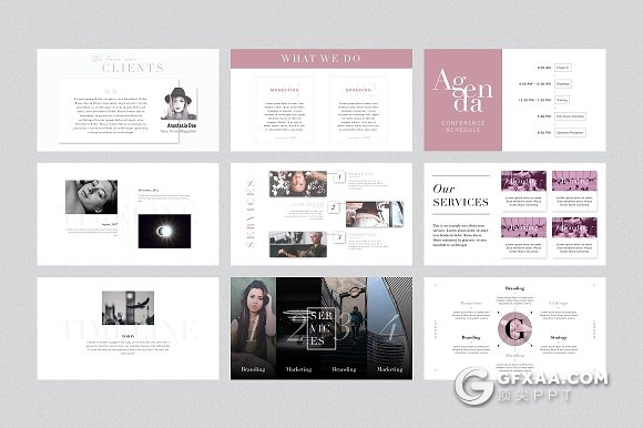 143页伦敦时尚杂志风格PPT模板 - 顶尖PPT