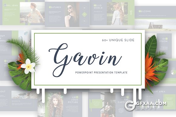 63页绿色文艺唯美风格商务多用途PPT模板 - 顶尖PPT