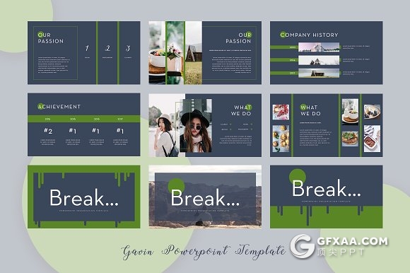 63页绿色文艺唯美风格商务多用途PPT模板 - 顶尖PPT