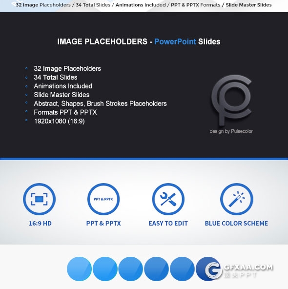 34页创意异形图片占位符摄影图片展示keynote模板 - 顶尖PPT