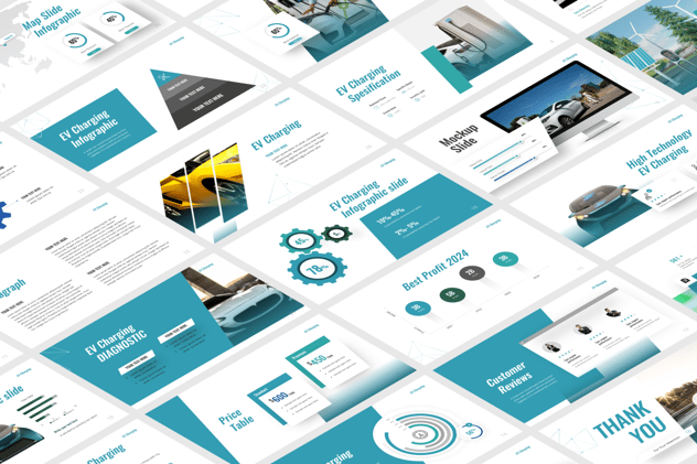 电动汽车充电桩PPT模板 - 顶尖PPT