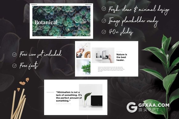 44页文艺唯美风格PPT模板 - 顶尖PPT