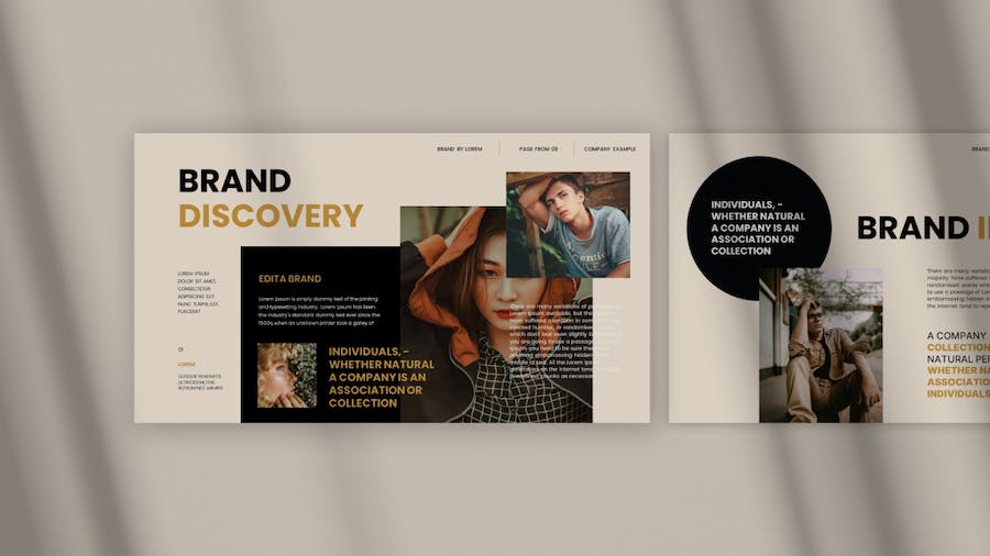 复古暗色品牌战略Keynote主题模板 - 顶尖PPT