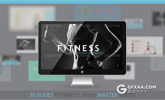 30页卡通风格运动健身PPT模板 - 顶尖PPT