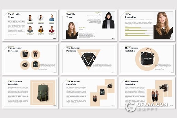 50页6种配色极简风格产品展示keynote模板 - 顶尖PPT