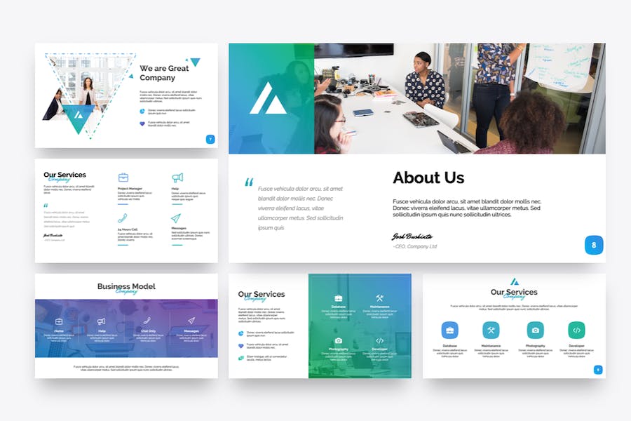 欧美商务商业风格PPT模板 - 顶尖PPT