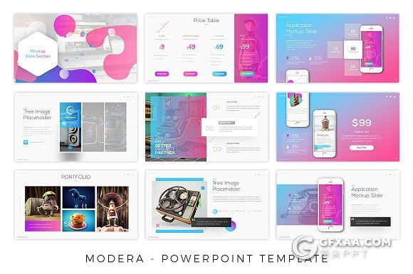 PPT神作60页创意图形组合精美PPT模板10种配色 - 顶尖PPT