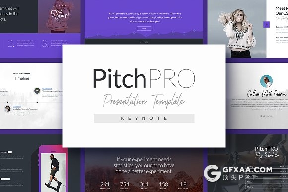 50页紫色创意商务keynote模板 - 顶尖PPT