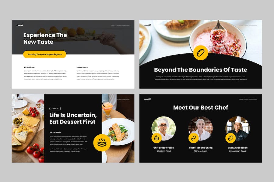 美食餐饮品牌宣传推介营销PPT模板 - 顶尖PPT