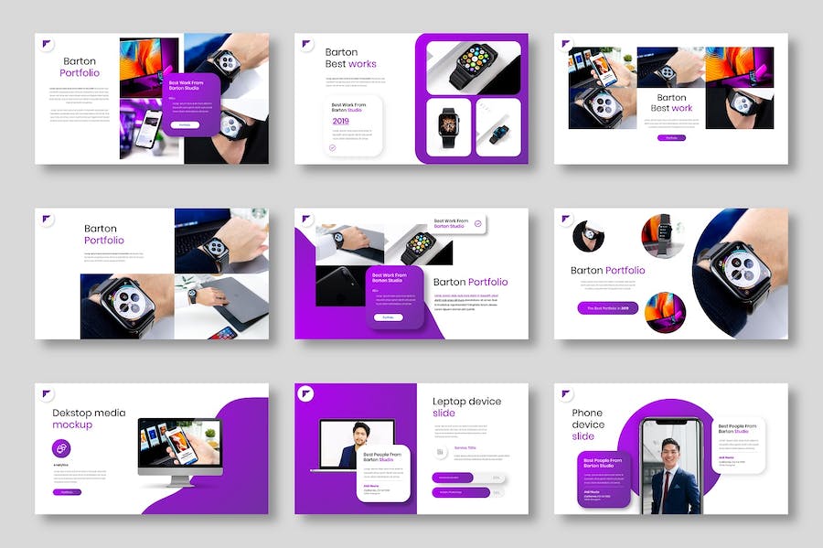 紫色大气精美业务合作商业计划营销策划商务通用keynote模板 - 顶尖PPT