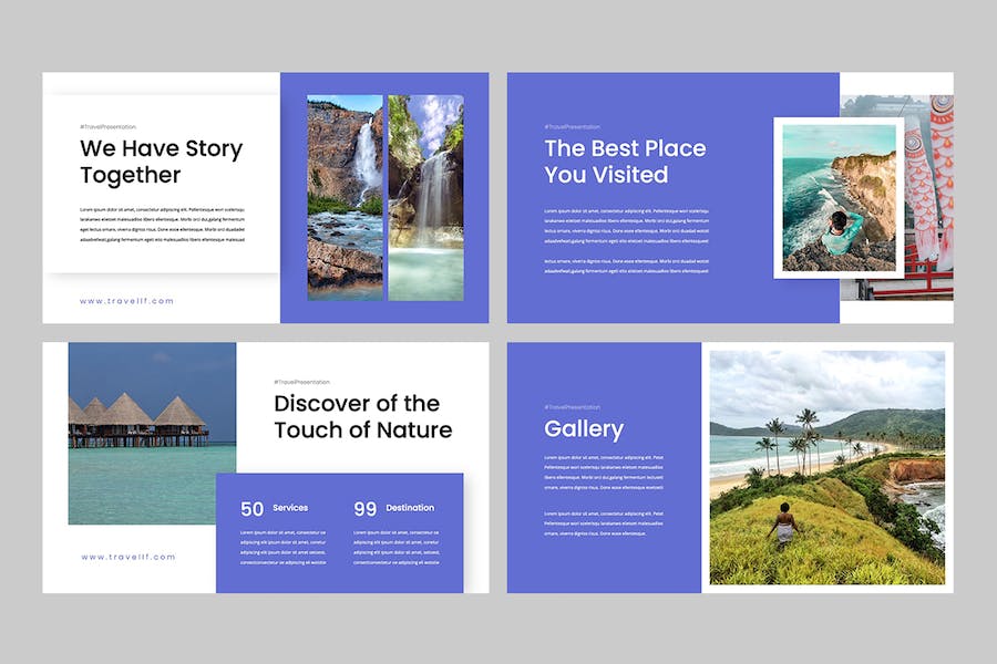 旅游度假景点推介宣传PPT模板 - 顶尖PPT