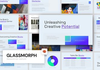 玻璃质感商务风格PPT模板 - 顶尖PPT