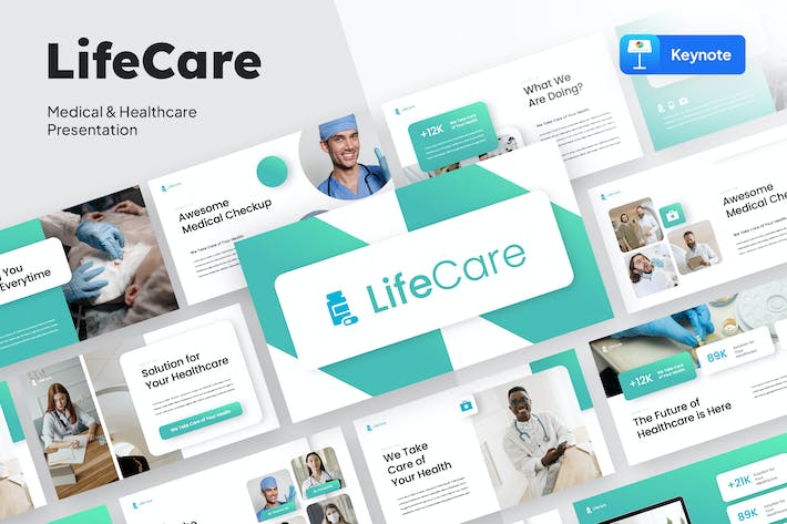 医疗健康保障服务项目方案Keynote模板 - 顶尖PPT