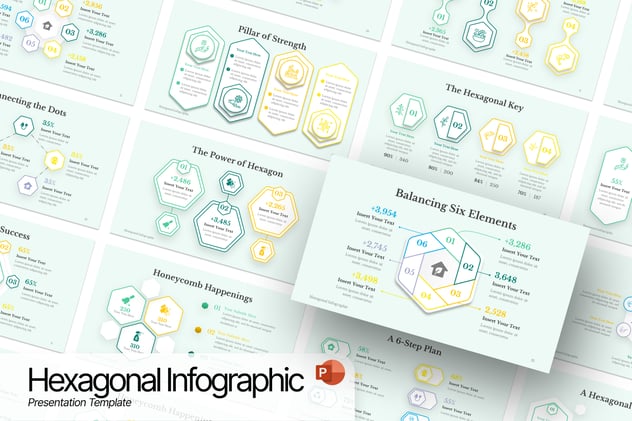 创意环回线信息图设计展示PPT模板 - 顶尖PPT
