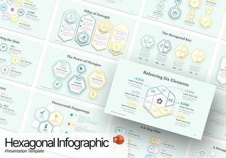创意环回线信息图设计展示PPT模板 - 顶尖PPT