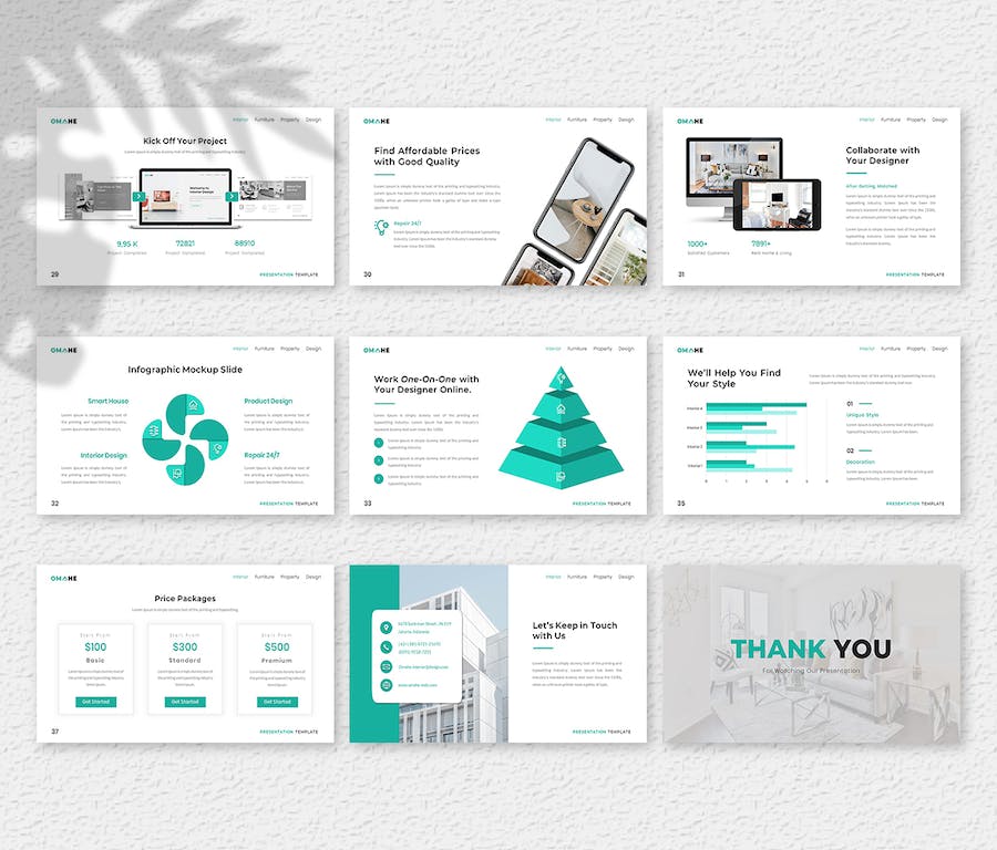 室内设计方案作品展示PPT模板 - 顶尖PPT