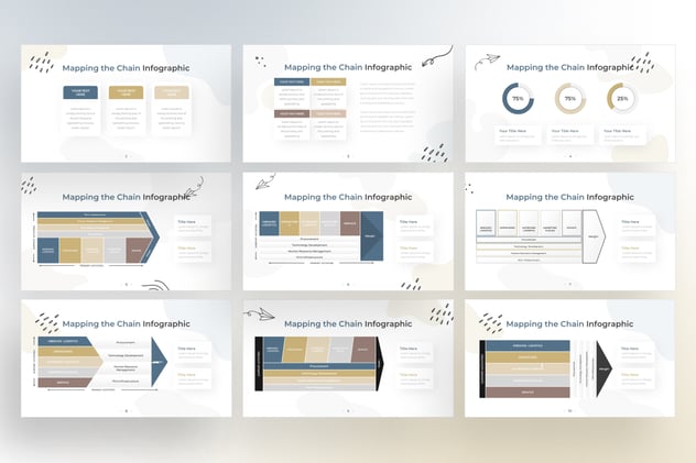 涂鸦风格箭头指向链接PPT模板 - 顶尖PPT