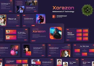 科技元宇宙IT技术应用推介创新展示方案PPT模板 - 顶尖PPT